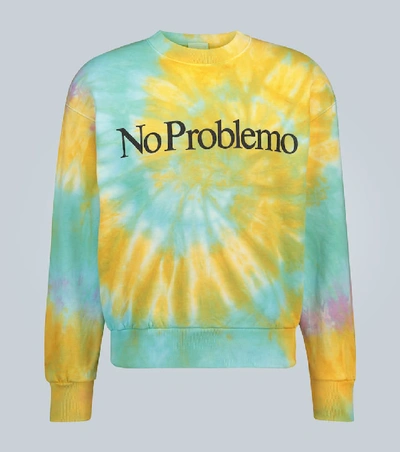 Shop Aries No Problemo Tie-dye Sweatshirt In Multicoloured