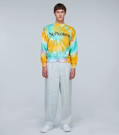 Shop Aries No Problemo Tie-dye Sweatshirt In Multicoloured