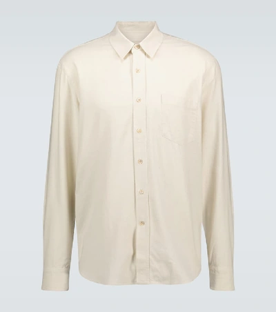 Shop Our Legacy Classic Long-sleeved Silk Shirt In White