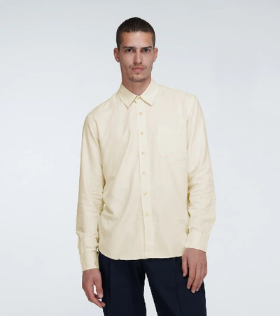 Shop Our Legacy Classic Long-sleeved Silk Shirt In White