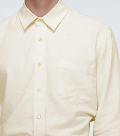 Shop Our Legacy Classic Long-sleeved Silk Shirt In White