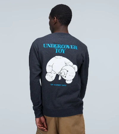Shop Undercover Teddy Bear Printed Sweatshirt In Grey
