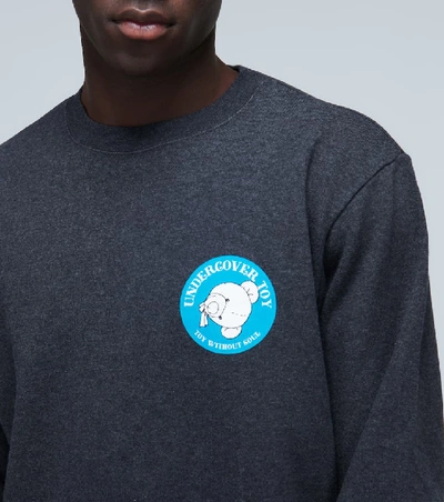 Shop Undercover Teddy Bear Printed Sweatshirt In Grey