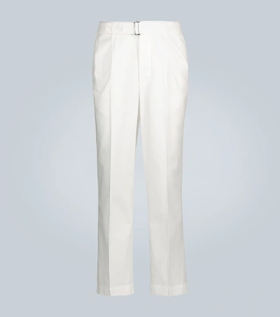 Shop Officine Generale Luigi Pleated Chino Pants In White