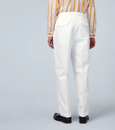 Shop Officine Generale Luigi Pleated Chino Pants In White
