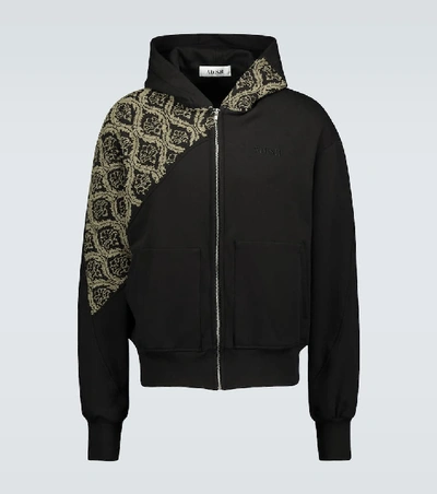 Shop Adish Sawsanas Zip-up Hooded Sweatshirt In Black