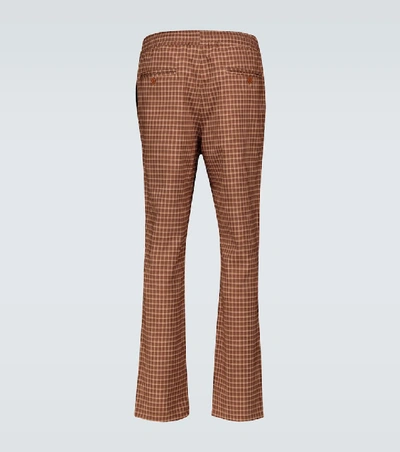 Shop Barena Venezia Cosma Checked Wool Pants In Brown
