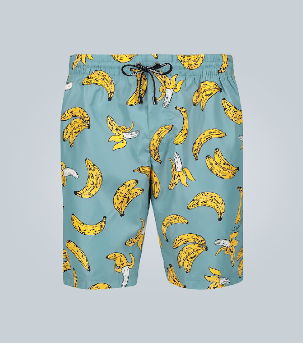 banana print swim trunks