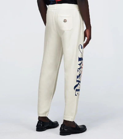Shop Moncler Genius 2 Moncler 1952 & Awake Ny Logo Cotton Sweatpants In White