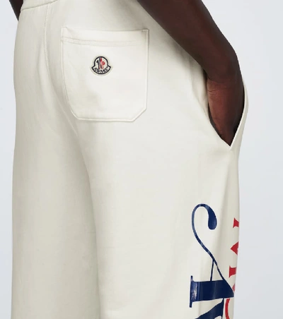 Shop Moncler Genius 2 Moncler 1952 & Awake Ny Logo Cotton Sweatpants In White