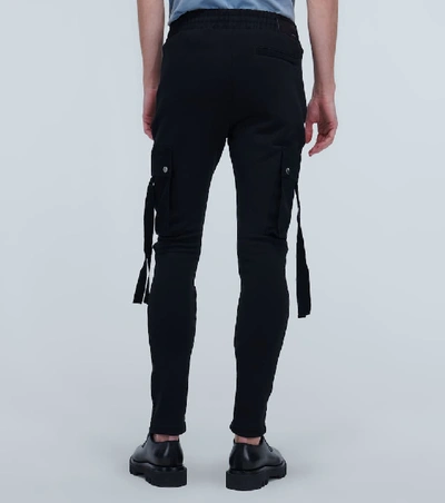 Shop Amiri Cargo Sweatpants With Straps In Black