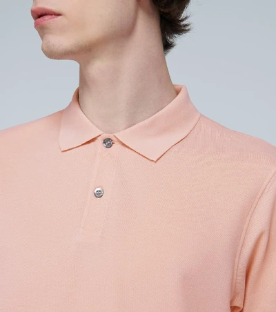 Shop Sunspel Piqué Cotton Polo Shirt In Pink