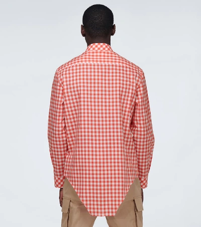 Shop Burberry Check-patterned Casual Shirt In Red
