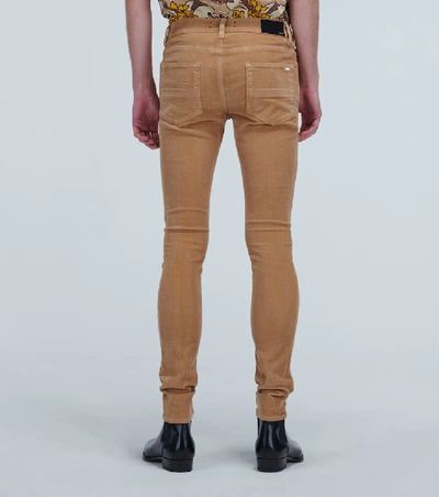 Shop Amiri Skinny-fit Corduroy Pants In Beige