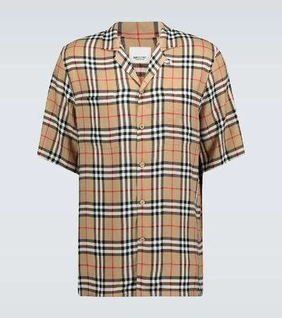 Shop Burberry Raymouth Vintage Check Shirt In Beige