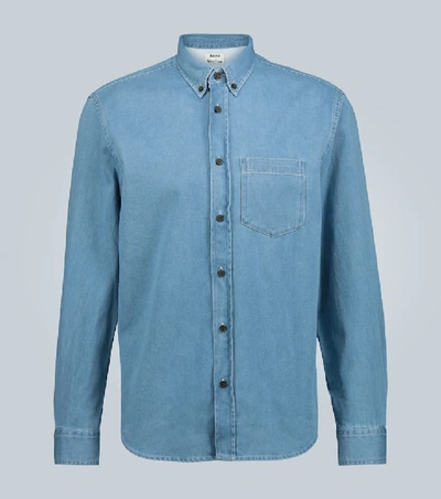 Shop Acne Studios Sarkis Classic Denim Shirt In Blue