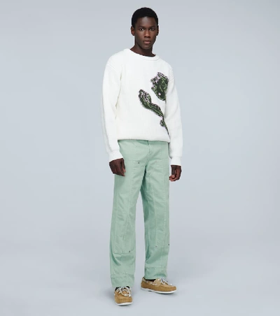 Shop Jacquemus Le De Nîmes Soleil Jeans In Green