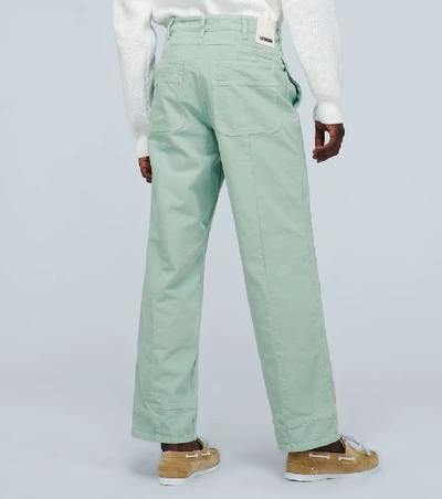 Shop Jacquemus Le De Nîmes Soleil Jeans In Green