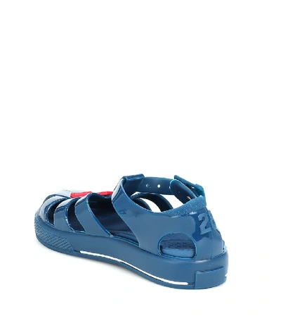 Shop Dolce & Gabbana Caged Sandals In Blue