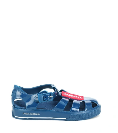 Shop Dolce & Gabbana Caged Sandals In Blue