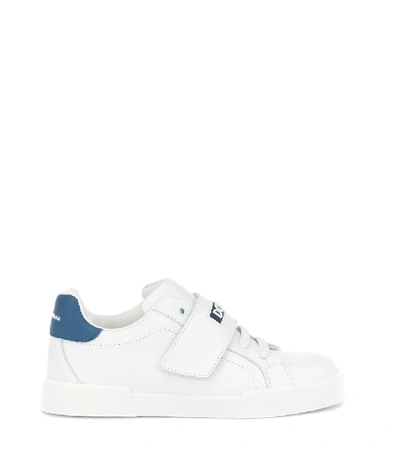 Shop Dolce & Gabbana Leather Sneakers In White