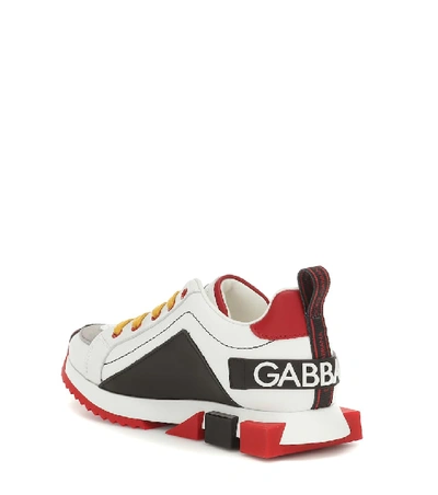 Shop Dolce & Gabbana Super King Leather Sneakers In Multicoloured