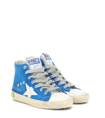 Shop Golden Goose Francy High-top Suede Sneakers In Blue