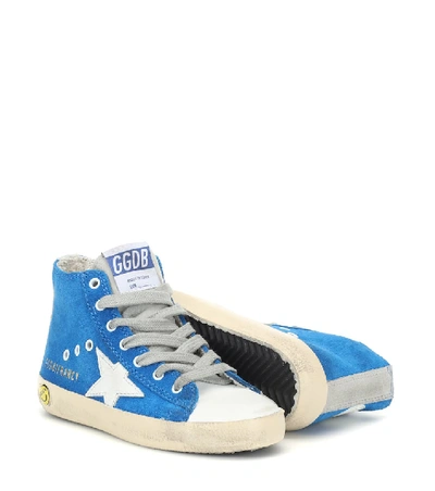 Shop Golden Goose Francy High-top Suede Sneakers In Blue