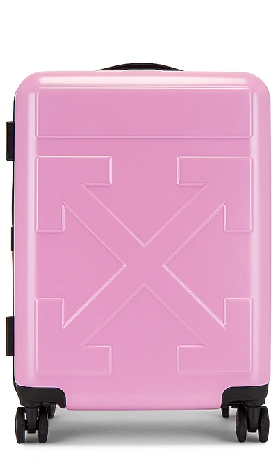 Shop Off-white Arrow Trolley Suitcase In Pink
