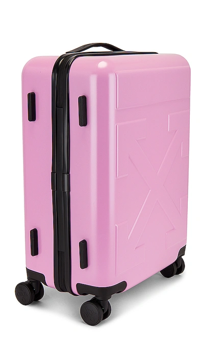 Shop Off-white Arrow Trolley Suitcase In Pink