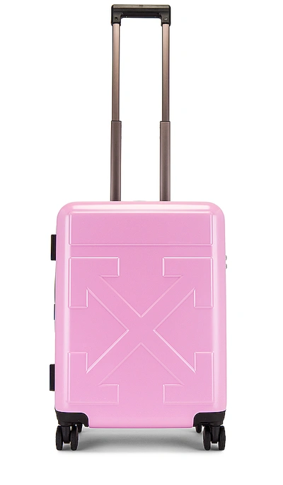 Shop Off-white Arrow Trolley Suitcase In Pink