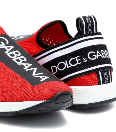 Shop Dolce & Gabbana Sorrento Logo Slip-on Sneakers In Red