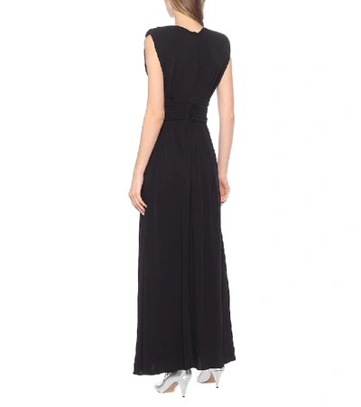 Shop Isabel Marant Guciene Jersey Midi Dress In Black