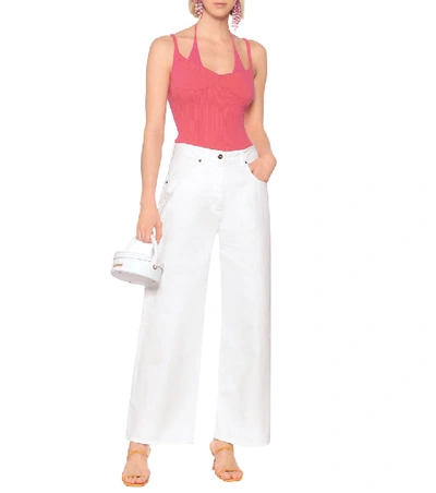 Shop Jacquemus Le Jean De Nîmes Wide-leg Jeans In White