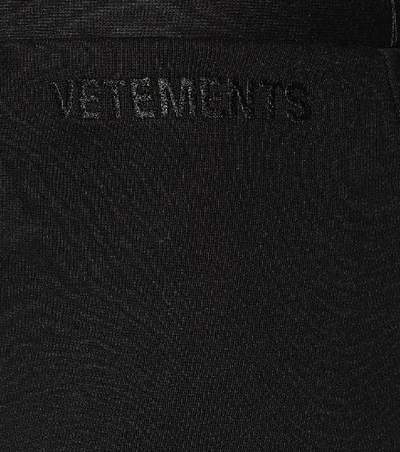 Shop Vetements Cotton-blend Trackpants In Black