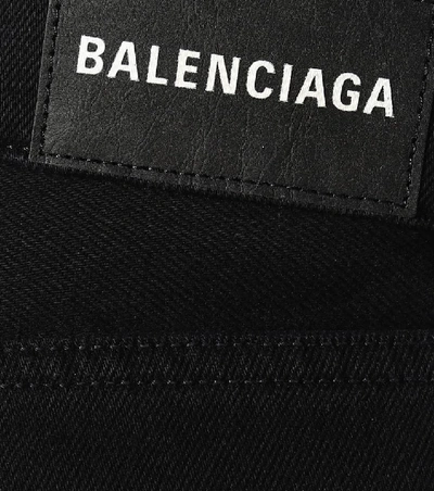 Shop Balenciaga Standard Mid-rise Straight Jeans In Black