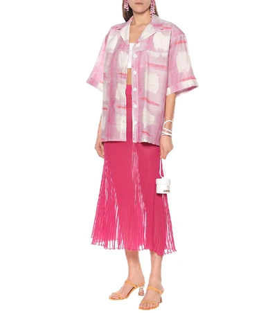 Shop Jacquemus La Chemise Vallena Shirt In Pink