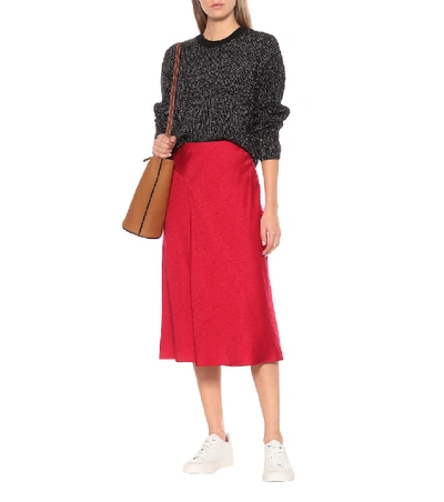 Shop Rag & Bone Letti Jacquard Midi Skirt In Red