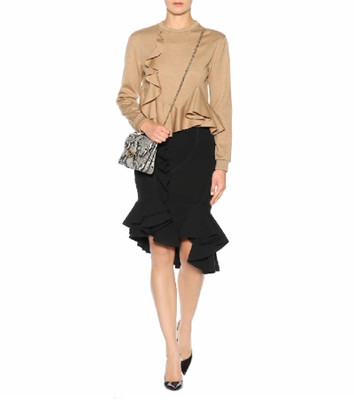 Shop Givenchy Wool-jersey Top In Beige