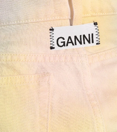 Shop Ganni High-rise Straight Rainbow Jeans In Multicoloured