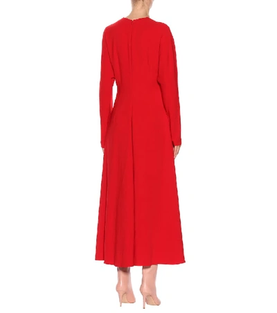 Shop Stella Mccartney Juliet Stretch-cady Dress In Red
