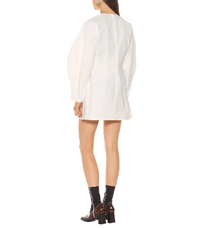 Shop Ellery Teeny Voluminous Sleeve Cotton Dress In White