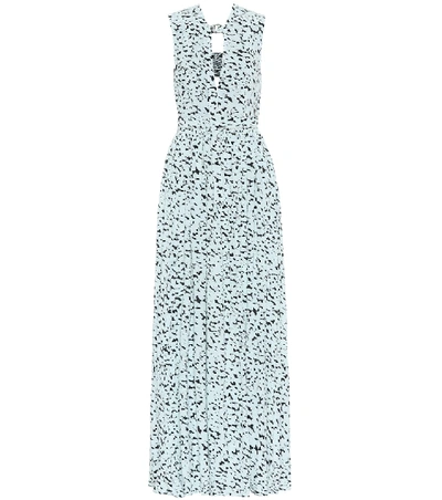 Shop Proenza Schouler Leopard-print Maxi Dress In Blue