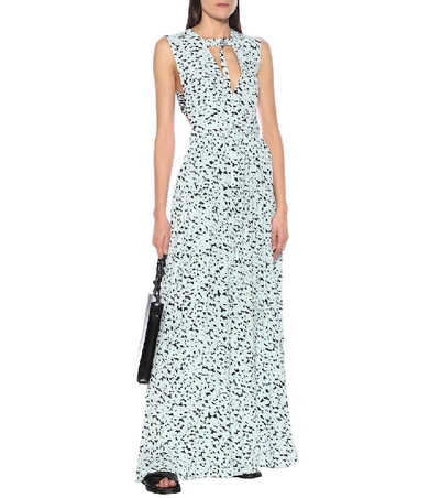 Shop Proenza Schouler Leopard-print Maxi Dress In Blue