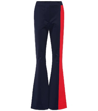 Shop Marni Flared Pants In Blue