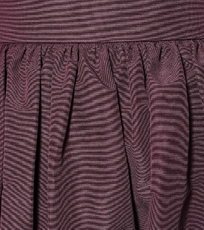 Shop Valentino Cotton-blend Twill Skirt In Purple