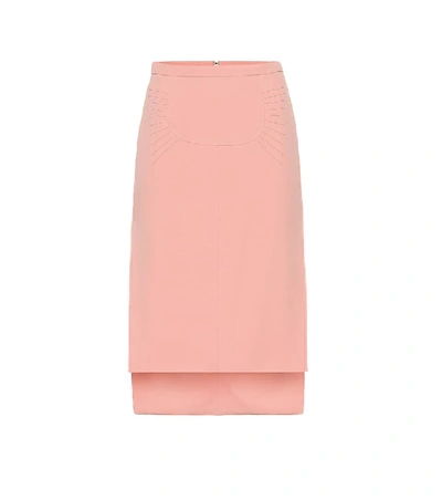 Shop N°21 Crêpe Midi Skirt In Pink