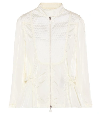 Shop Moncler Orange Quilted Jacket In White
