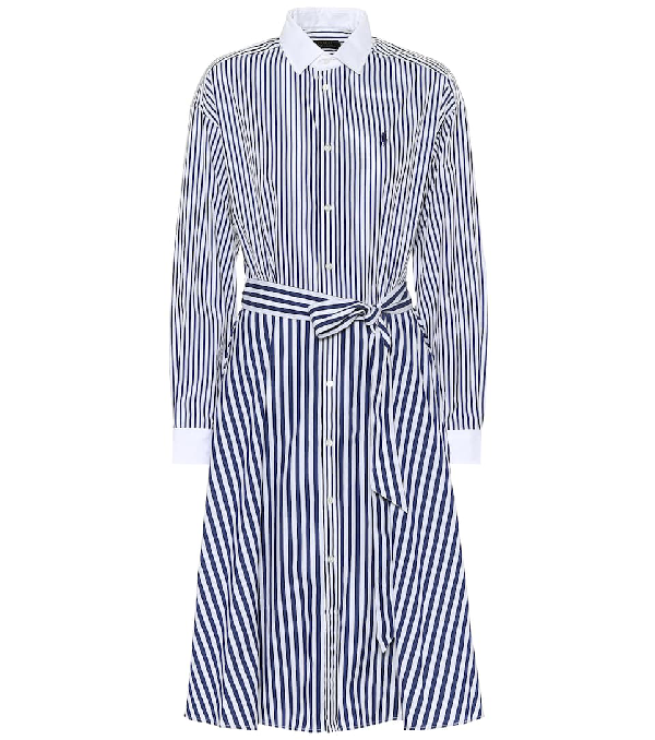 ralph lauren striped shirt dress
