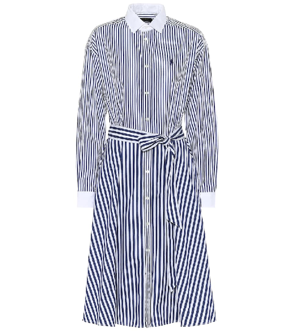 polo ralph lauren striped cotton shirtdress